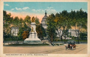 Barış Anıtı ve ABD Başkenti, Washington, DC, c1910 by Unbekannt