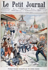 Siyam askerleri tarafından katledilen Fransız koruması altındaki insanlar, Siam, 1903 by Unbekannt