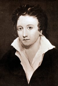 Percy Bysshe Shelley, İngiliz romantik şair, 19. yüzyıl by Unbekannt