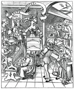 Yardımcılar, şair ve müzisyenlerle müziğin kişileştirilmesi, 1508, 1870 by Unbekannt