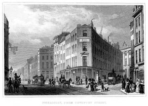 Piccadilly, Coventry Street, Westminster, Londra, 19. yüzyıl by Unbekannt