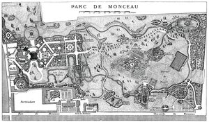 Monceau Park Planı, Paris, 1778, 1885 by Unbekannt
