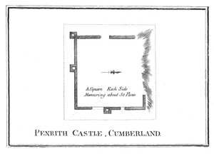 Penrith Kalesi Planı, Cumberland, 18. yüzyıl sonu by Unbekannt