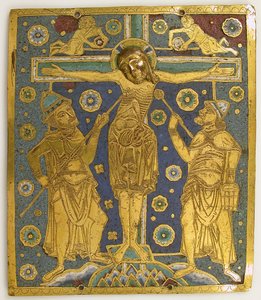 Longinus ve Stephaton ve Kişileştirmeler Arasında Çarmıha Gerilme Plaketi..., Almanca, c1200. by Unbekannt
