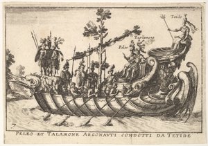 Plaka 7: Peleo et Talamone Argonauti condotti da Tetide, t..., 1664