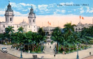Plaza de Armas, Lima, Peru, 20. yüzyılın başlarında by Unbekannt