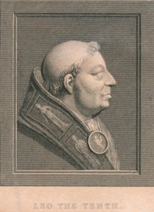 Papa Leo X 1475-1521, Giovanni di Lorenzo de Medici doğumlu, c1830 by Unbekannt