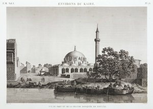 Boulaq Limanı ve Ulu Camii, Kahire, Mısır, c 1798 by Unbekannt
