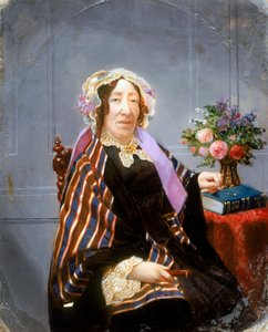 Bir bayanın portresi, elle boyanmış ambrotype, c 1860 by Unbekannt