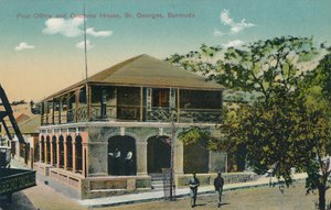 Postane ve Gümrük Binası, St. Georges, Bermuda, 20. yüzyılın başlarında. by Unbekannt