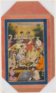 Balkonda Şölen Prens, Davis Albümünden Folio, 17. yüzyıl sonu - 18. yüzyıl başı. by Unbekannt