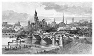 Princes Bridge, Melbourne, Victoria, Avustralya, 1886 by Unbekannt