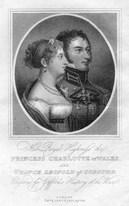 Galler Prensesi Charlotte ve Saxe-Coburg Prensi Leopold, 1816 by Unbekannt