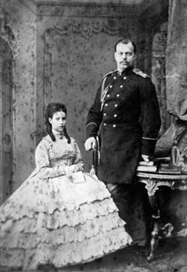 Danimarka Prensesi Dagmar ve Rusya Büyük Dükü Alexander Alexandrovich, 1866. by Unbekannt