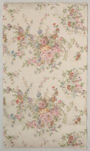 Çiçek Tasarımlı Baskılı İpek, 1800