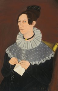 Muhtemelen Sarah Cook Arnold Knitting, c. 1830. by Unbekannt