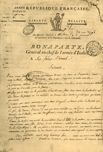 Napolyon'un silah arkadaşlarına yaptığı duyuru, 20 Mayıs 1796, 1921. by Unbekannt
