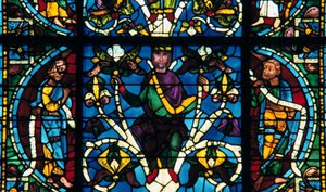 Peygamber, vitray, Chartres Katedrali, Fransa, 1145-1155 by Unbekannt