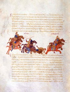 Bizans ordusu tarafından Sviatoslav savaşçılarının takibi Madrid Skylitzes