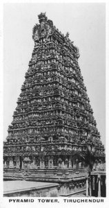 Piramit Kulesi, Tiruchendur, Tamil Nadu, Hindistan, c1925 by Unbekannt