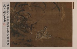 Bıldırcın ve darı, Ming hanedanı, 1368-1644. by Unbekannt
