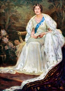 Kraliçe Elizabeth, taç giyme cübbesi içinde, 1937 by Unbekannt