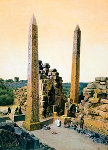 Kraliçe Hatshepsut dikilitaşı, Amun Tapınağı, Karnak, Luksor, Mısır, 20. Yüzyıl by Unbekannt