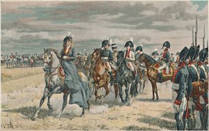 Kraliçe Louisa, Prusya Ordusunu İnceliyor, 1896 by Unbekannt