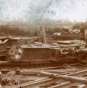 Big Bertha tabancası için demiryolu montajı, c1914-c1918 by Unbekannt