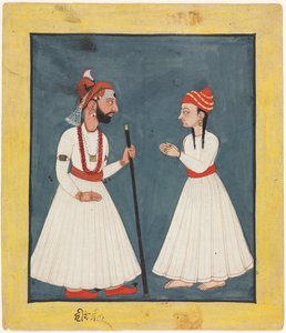 Bir Gençlik ile Raja Shamsher Sen, 1760-70. by Unbekannt