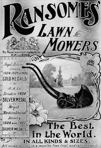 Ransomes Çim Biçme Makineleri reklamı, 1908 by Unbekannt