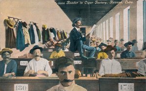 Puro Fabrikasında Okuyucu, Havana, Küba, c1910s by Unbekannt