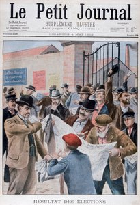 Gazetede seçim sonuçlarının okunması, Paris, 1902 by Unbekannt