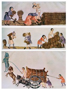 Hasat, taşıma ve karting, c1300-1340, c1900-1920 by Unbekannt