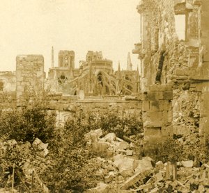 Reims Katedrali, Reims, kuzey Fransa, c1914-c1918 by Unbekannt