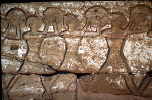 Askerlerin Rölyefi, Ramses III Tapınağı, Medinet Habu, Luksor, Mısır, MÖ 12. yüzyıl by Unbekannt
