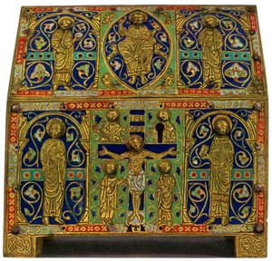 Reliquary, bakır üzerine champlevé emaye, 13. yüzyıl, 1931 by Unbekannt