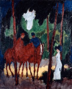 Boulogne Ormanında Biniciler, c1904 by Unbekannt