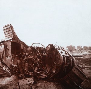 Yırtık açık tank, Şampanya, kuzey Fransa, c1914-c1918 by Unbekannt