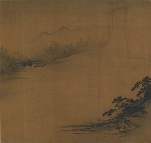 Sisteki Nehir Manzarası, 14. yüzyıl. by Unbekannt