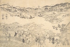 Omue Nehri ve Oda Köprüsü, 1700. by Unbekannt