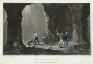 Kaya Tuzu: Krakov, Polonya yakınlarındaki tuz madeninde çalışan madenciler, c1820 by Unbekannt