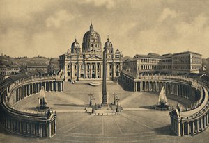 Roma - Bazilika ve S. Peter Meydanı. Vatikan Sarayı, 1910 by Unbekannt
