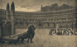 Roma - Circus Maximus - Hristiyanların vahşi hayvanlara atılan son duası, 1910 by Unbekannt