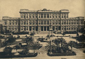 Roma - Prati di Castello. Calderini tarafından Yeni Hukuk Mahkemeleri ve Cavour heykeli, 1910 by Unbekannt