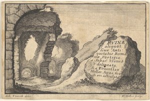 Roma Harabeleri, başlık sayfasının ikinci versiyonu, yakl. 1650. by Unbekannt