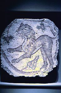 Bir aslanın Roma mozaiği by Unbekannt