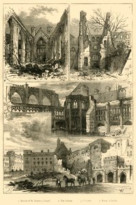 Parlamento Binası Harabeleri, 1881. by Unbekannt