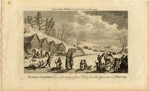 Kışın Rus Kızakları, 1750 by Unbekannt