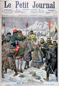 Mançular tarafından esir alınan Rus hemşire Japonlara teslim ediliyor, Mançurya, 1904 by Unbekannt